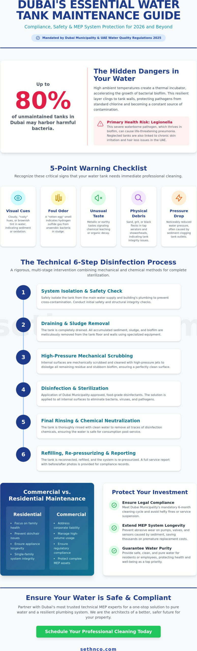The Essential Dubai Water Tank Cleaning Checklist: Ensuring Safe Water in 2026